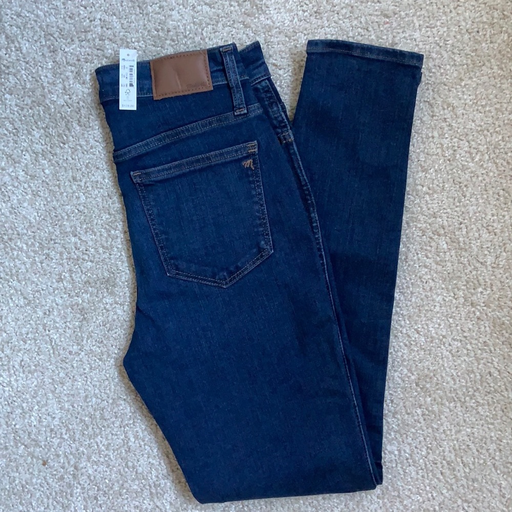 Madewell 10” High Rise Dark Wash Skinny Jeans